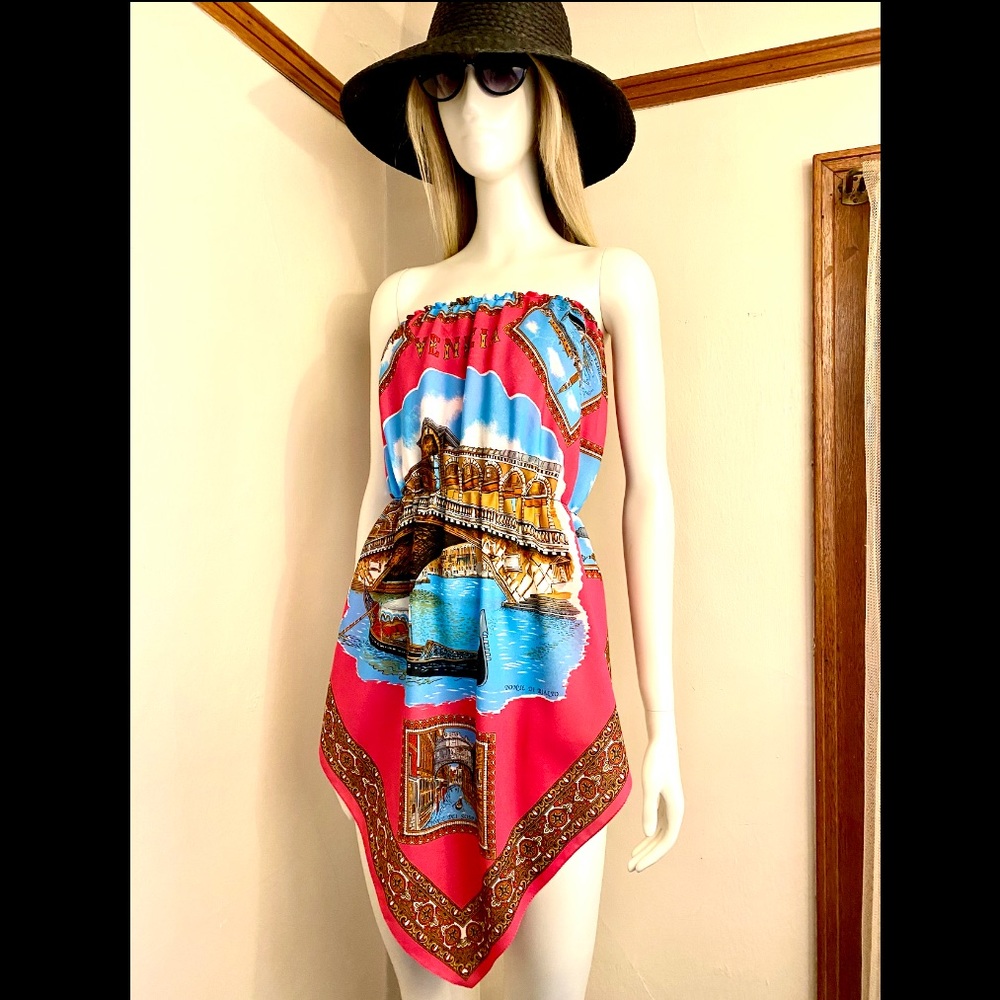 Venice Backless Scarf Blouse
